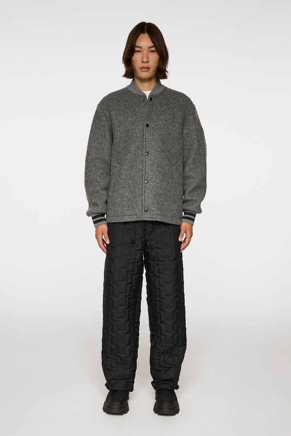 Blane Baseball wool jacket / Medium Grey Melange