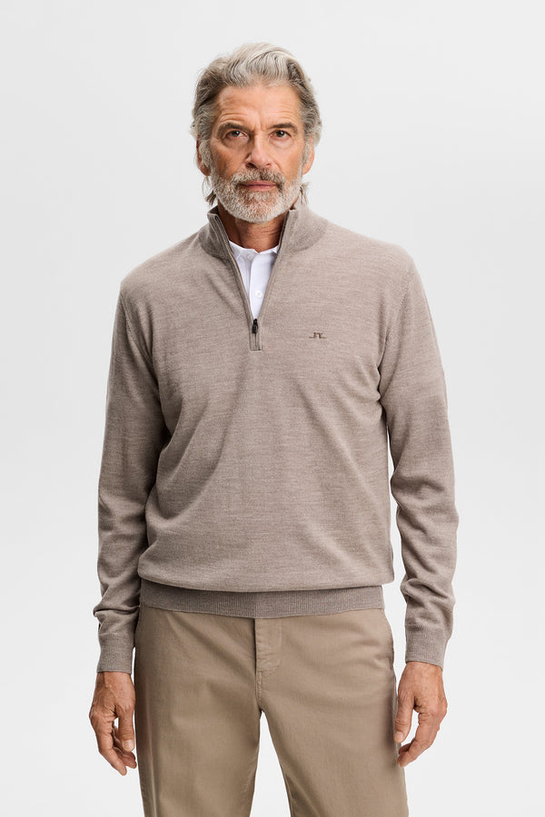 Kiyan Quarter Zip Sweater / Brindle Melange