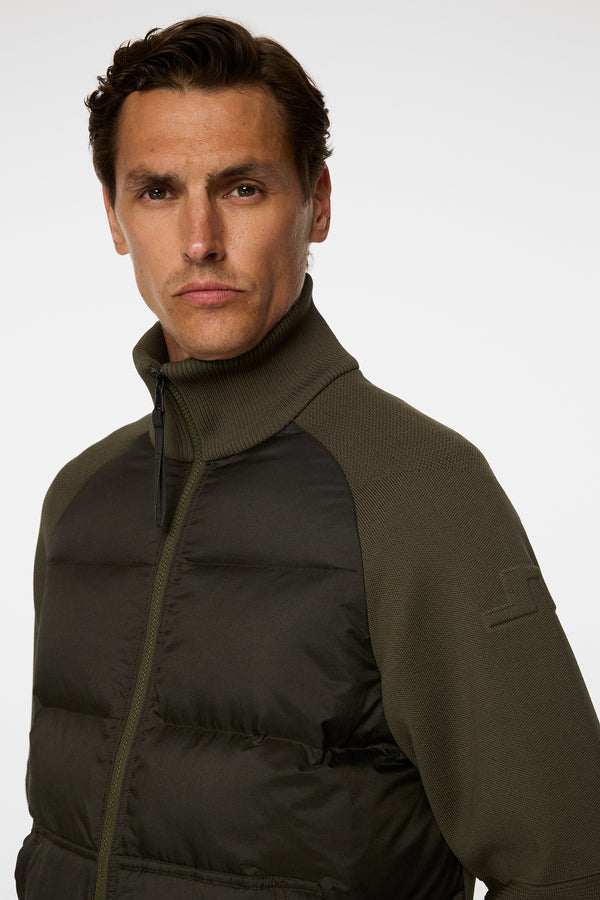 Dome Knit Hybrid Jacket / Forest Green