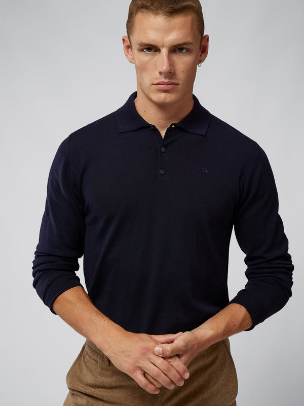 Noel Light Merino Polo Shirt / JL Navy