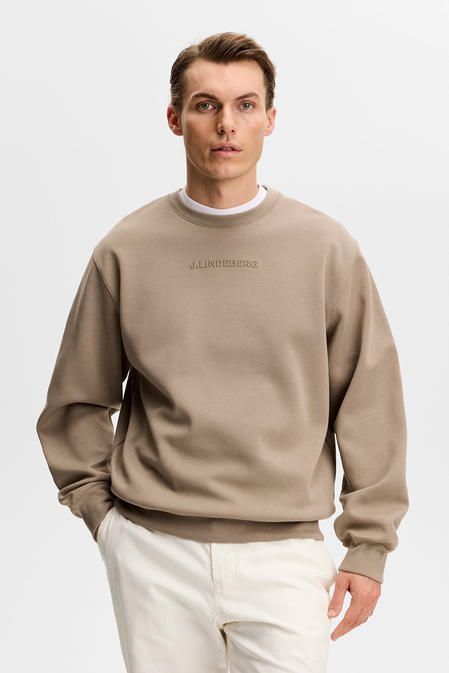 Club Crew Neck / Brindle | J.Lindeberg Official