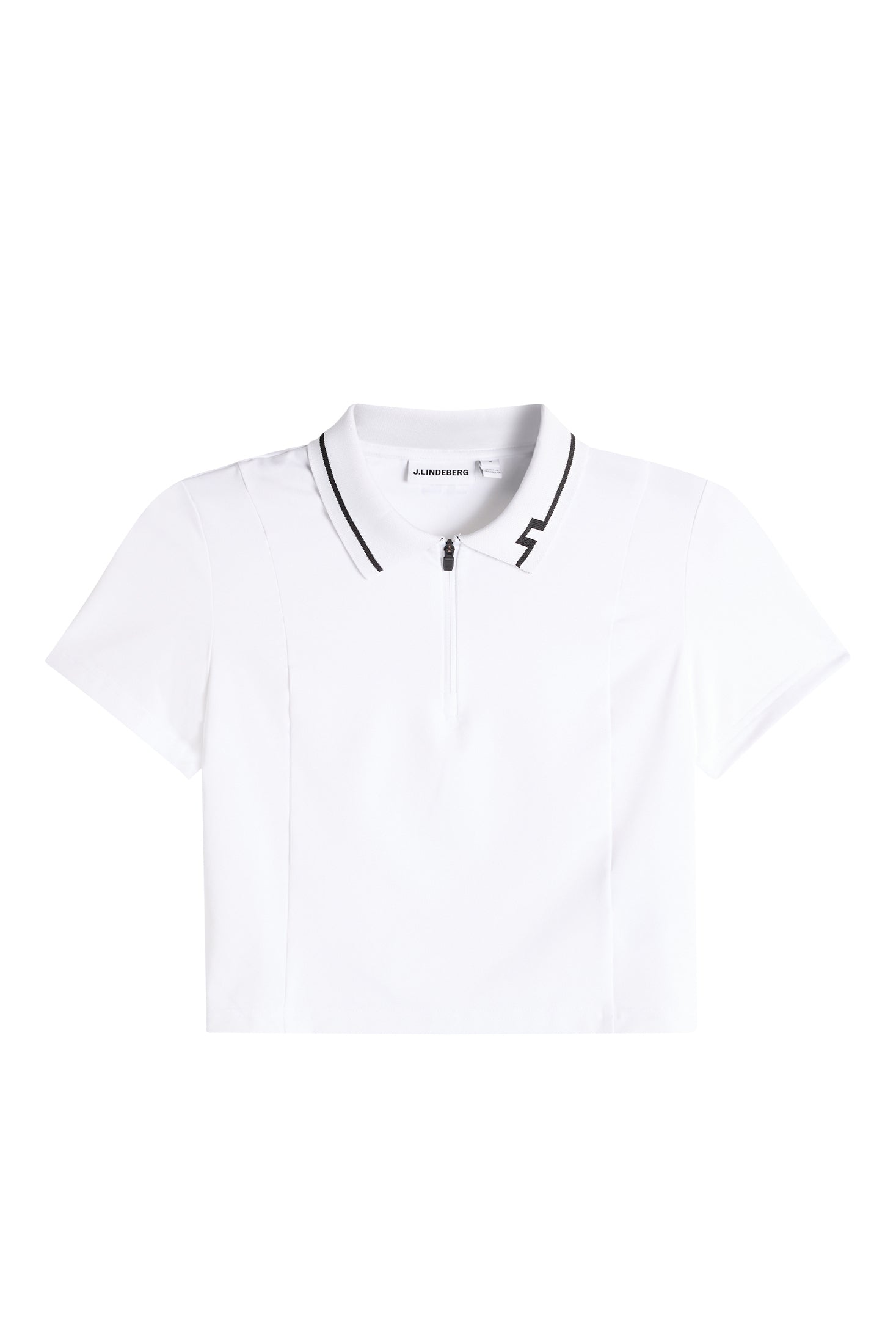 Naomi Cropped Polo / White – J.Lindeberg EU