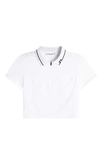 Naomi Cropped Polo / White – J.Lindeberg EU