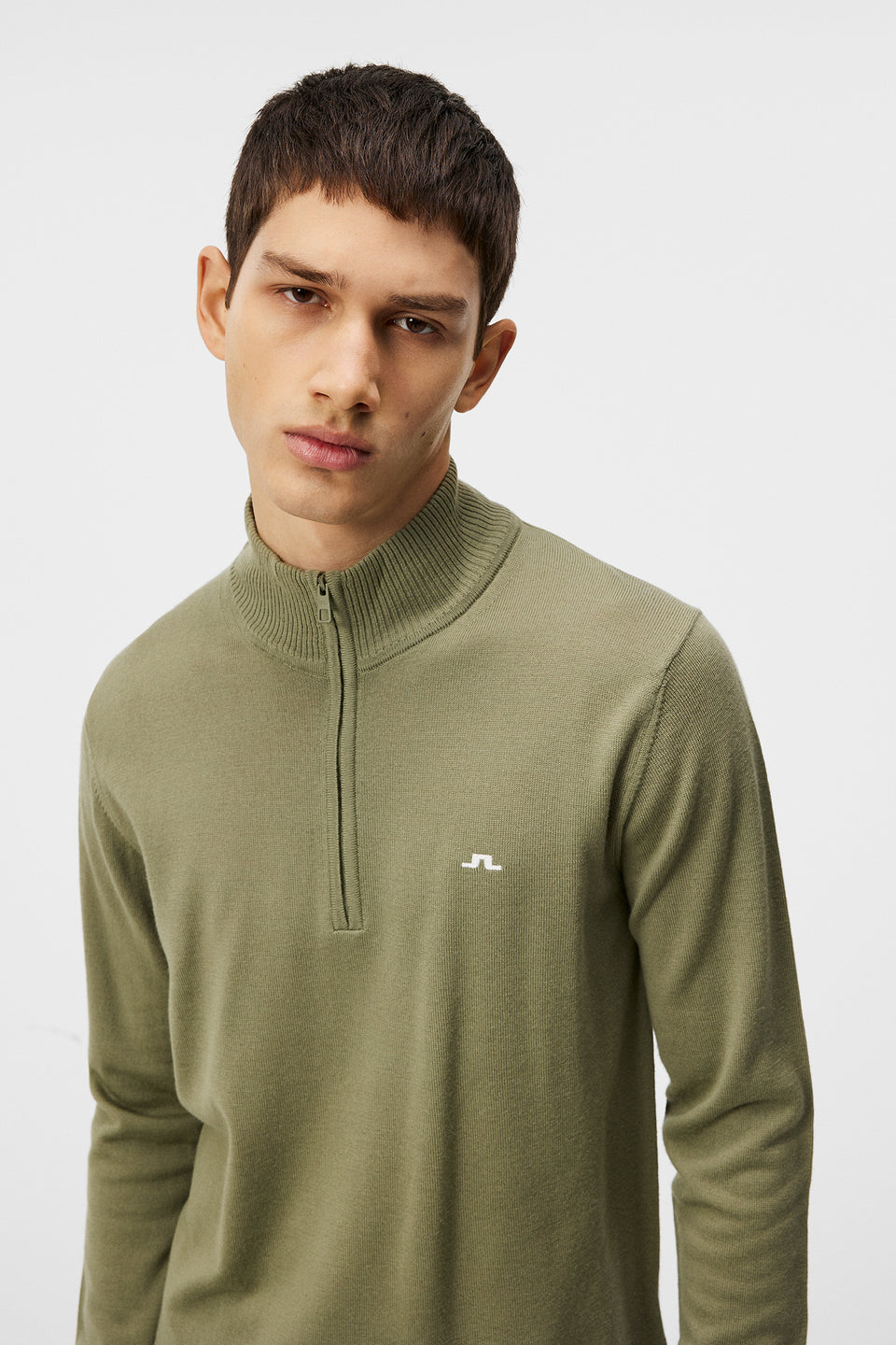 Kian Zipped Sweater / Oil Green