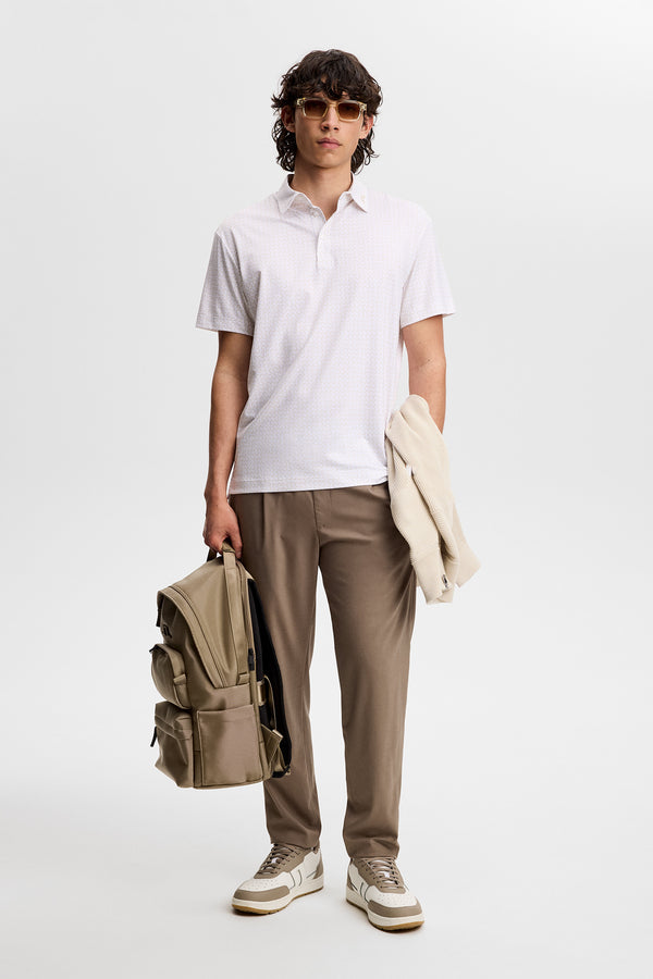 Bala Print Polo / Bias Bridge White Moonbeam S