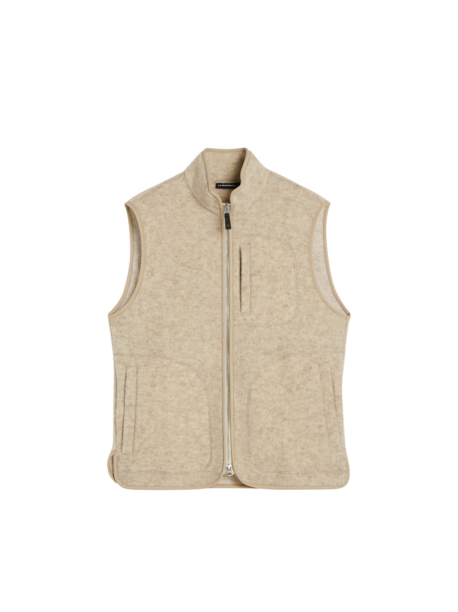 Duncan Wool Fleece Vest / Oyster Gray