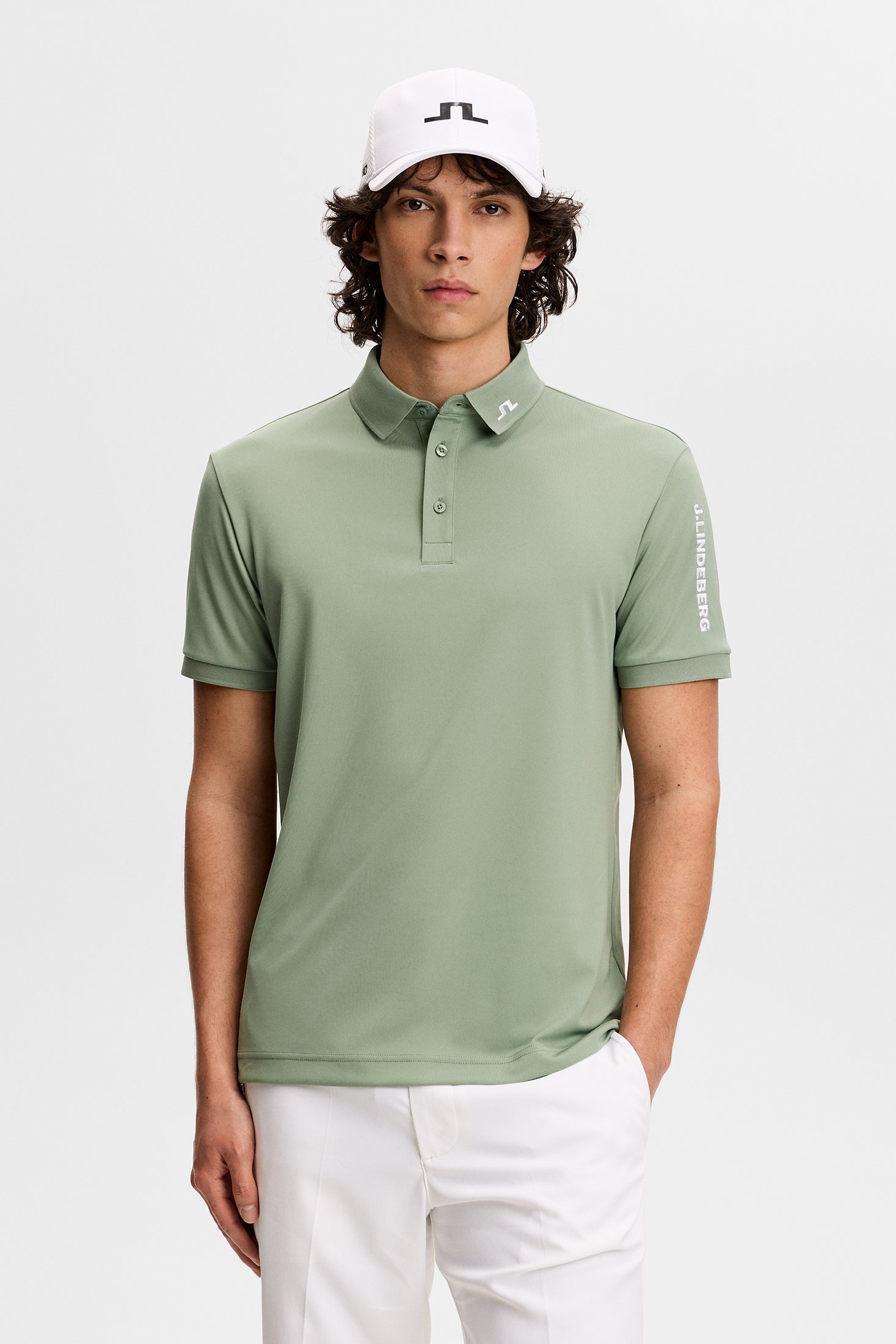 Tour Tech Polo / Hedge Green – J.Lindeberg EU