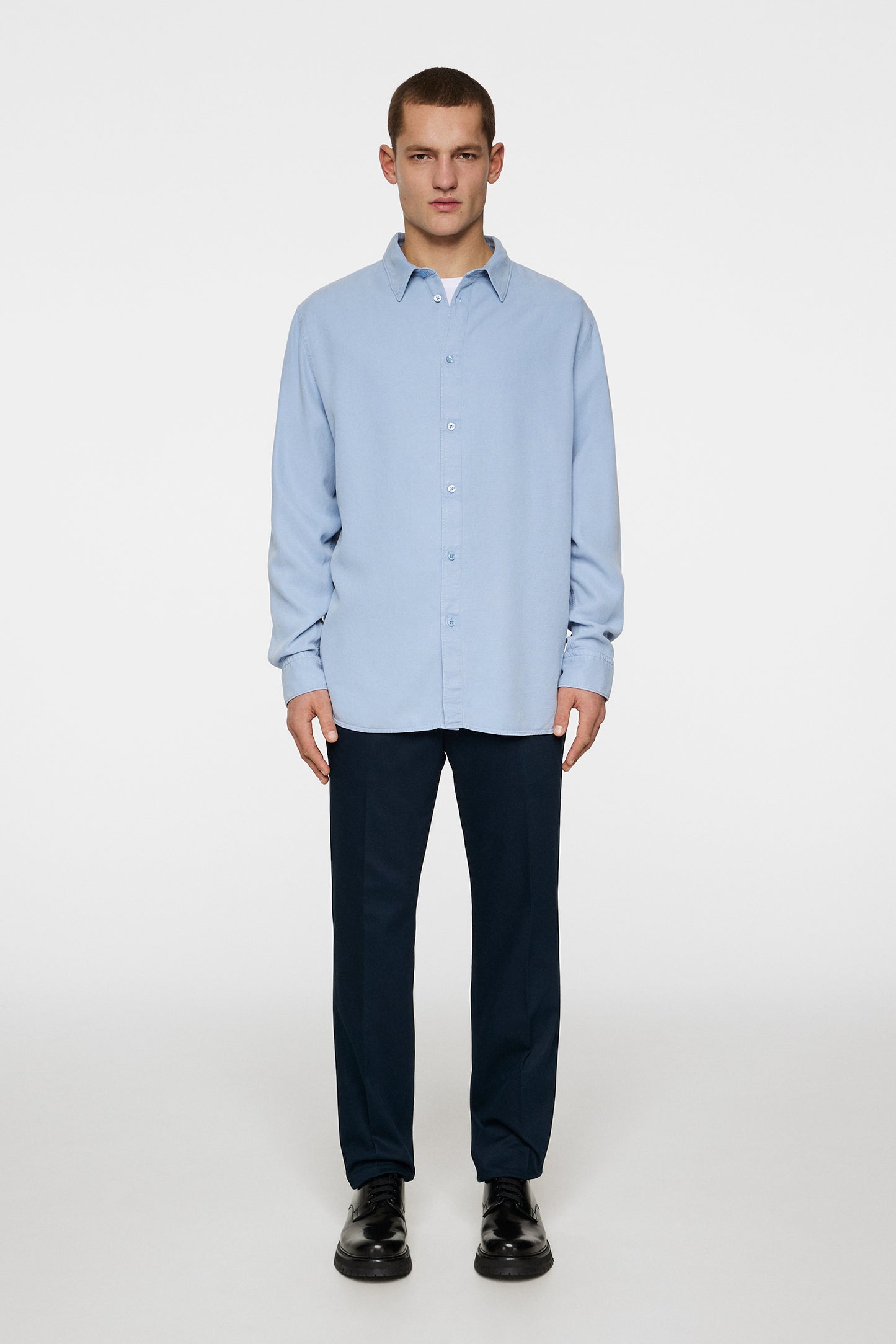 Reg LS Struct Gmd Tencel Shirt / Rain Washed