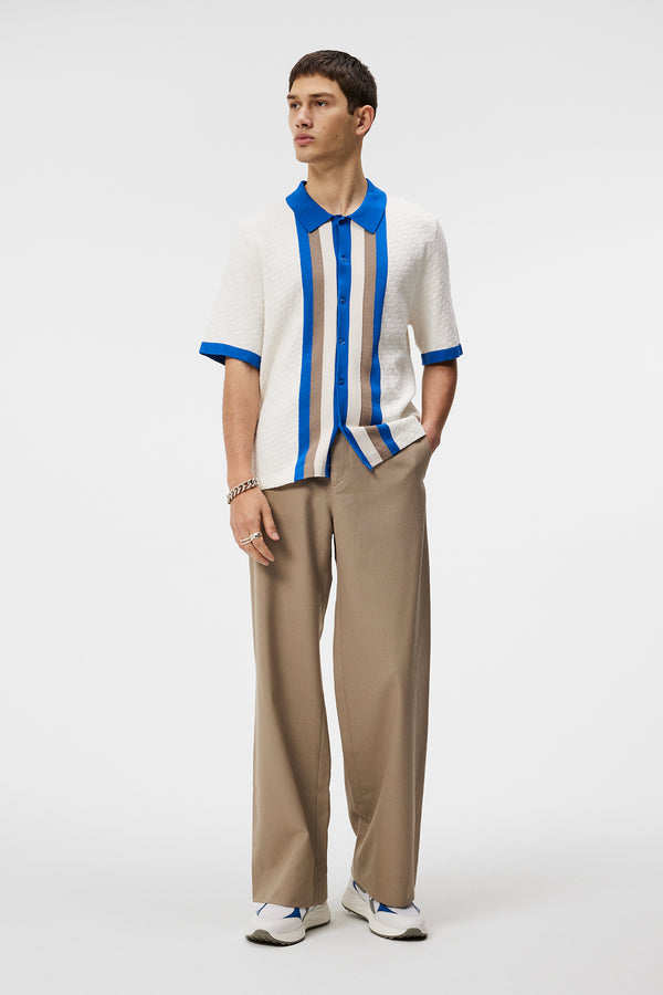 Rayne Jacquard Monogram Shirt / Cloud White