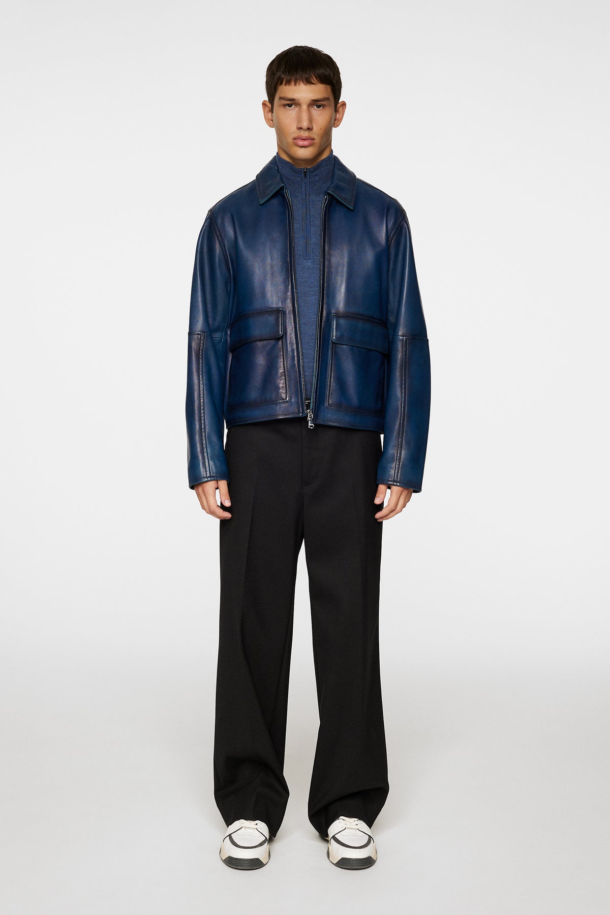 Kiyan Merino Quarter Zip Key Largo Melange –