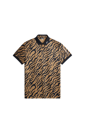 Tour Tech Print Polo / Tour Tiger Brown M
