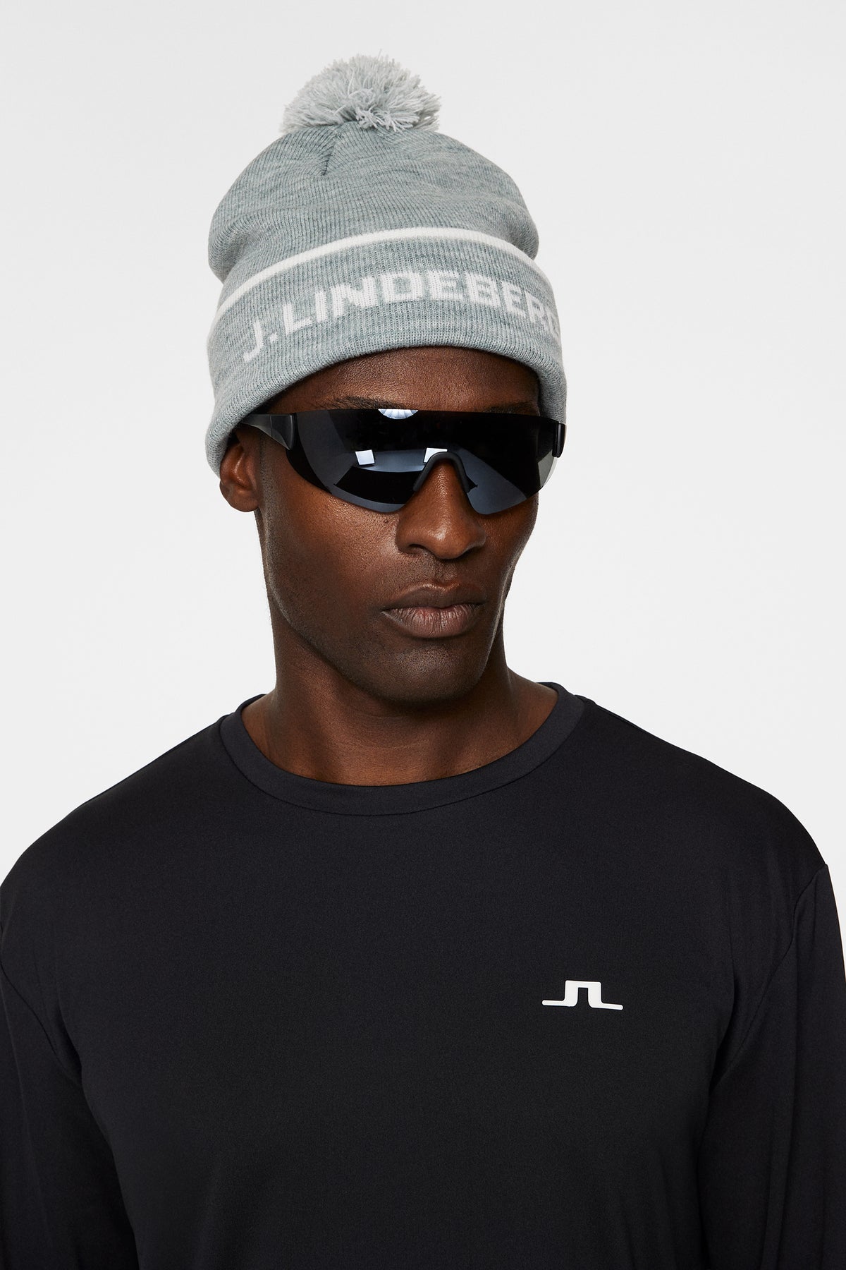 Stripe Beanie Medium Grey Melange – - Main Image