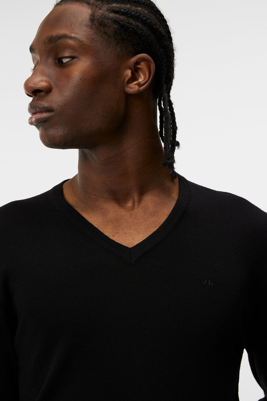Lymann Merino V-neck Sweater / Black