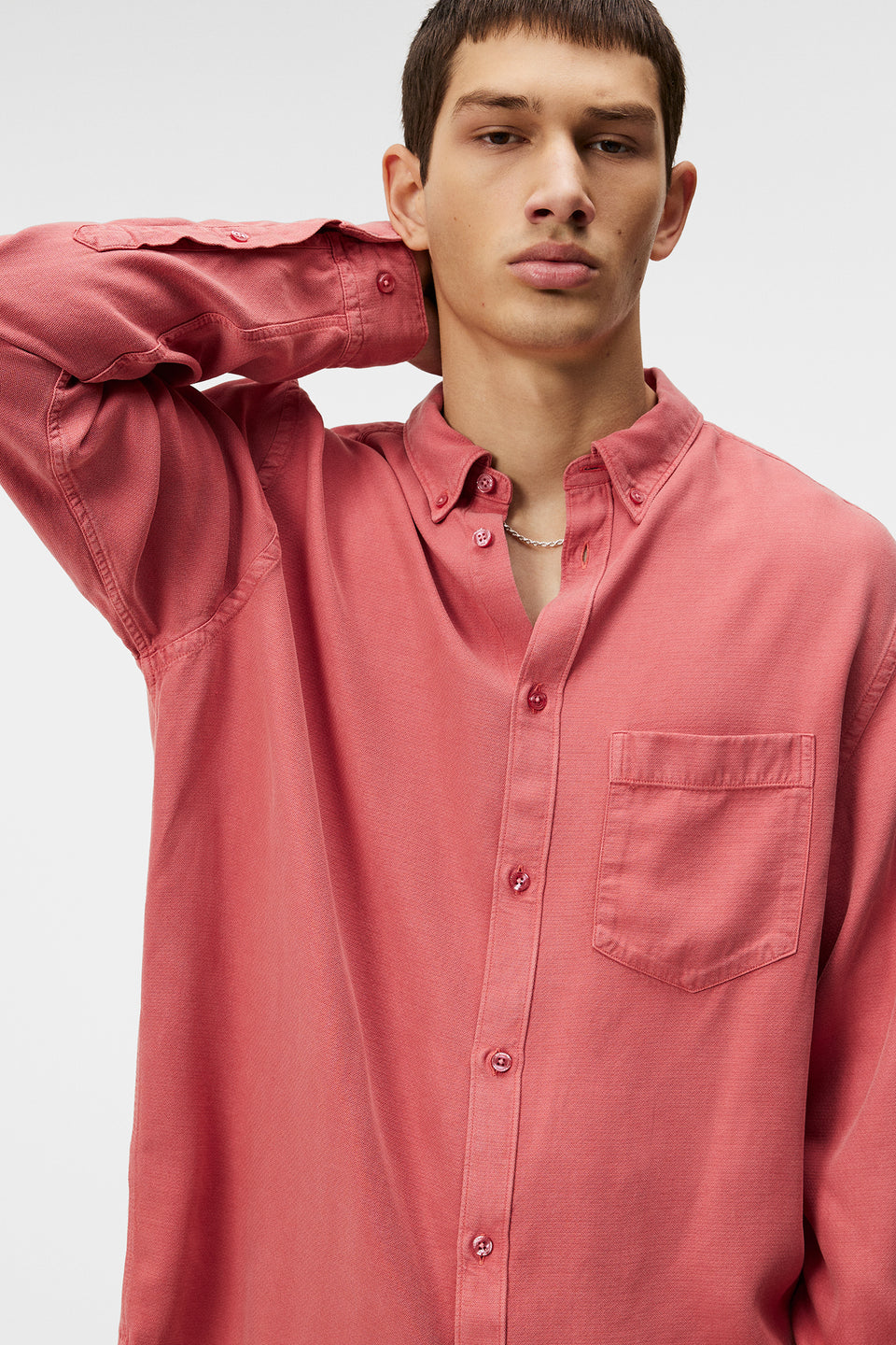 Reg LS Structure Tencel Shirt / Dusty Cedar
