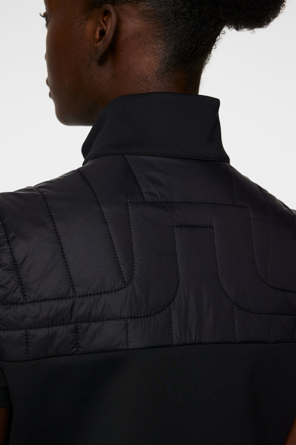 Holma Quilt Hybrid Vest / Black