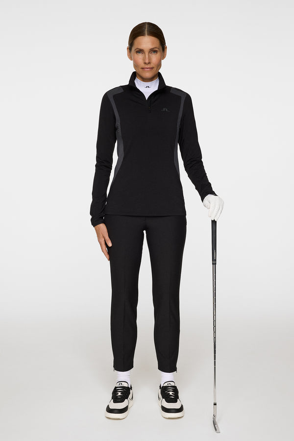 Mae Quarter Zip Mid Layer / Black