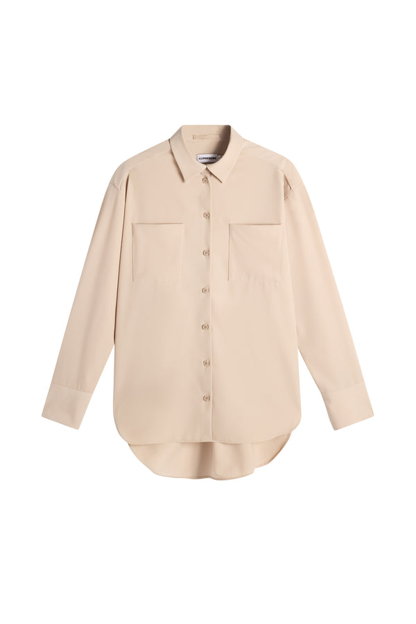 Willow Tech Drape Shirt / Moonbeam