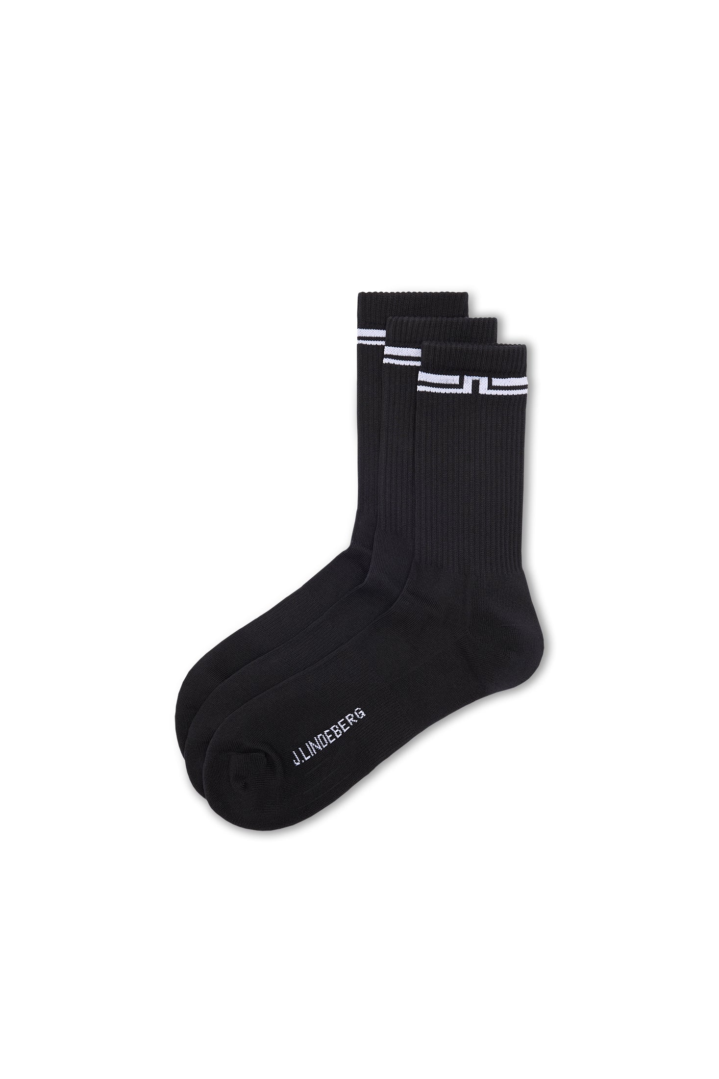 J.LINDEBERG キャップ サンダル ソックス 3点セット Johnson Tube Sock 3P / Black | J.Lindeberg Official