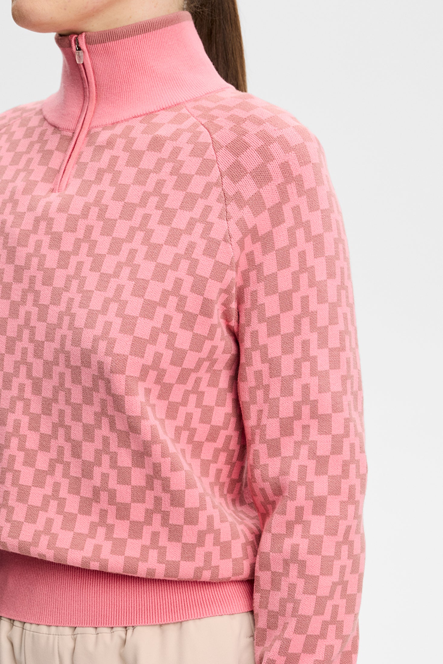 新品⭐︎ J.LINDEBERG メンズ　ニットベスト　ピンク　M 百寿 祝い カシミヤ 100% Vベスト メンズ (100歳) 御祝 桃色 ピンク V