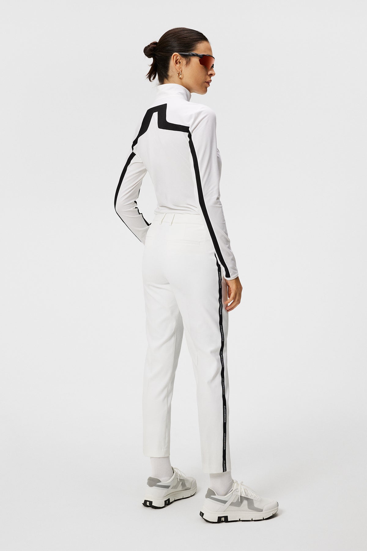 Meghan Side Stripe Pant / White