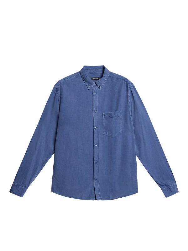 Reg LS Structure Tencel Shirt / Bijou Blue