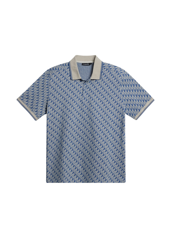 Devon Jacquard Polo / Bijou Blue