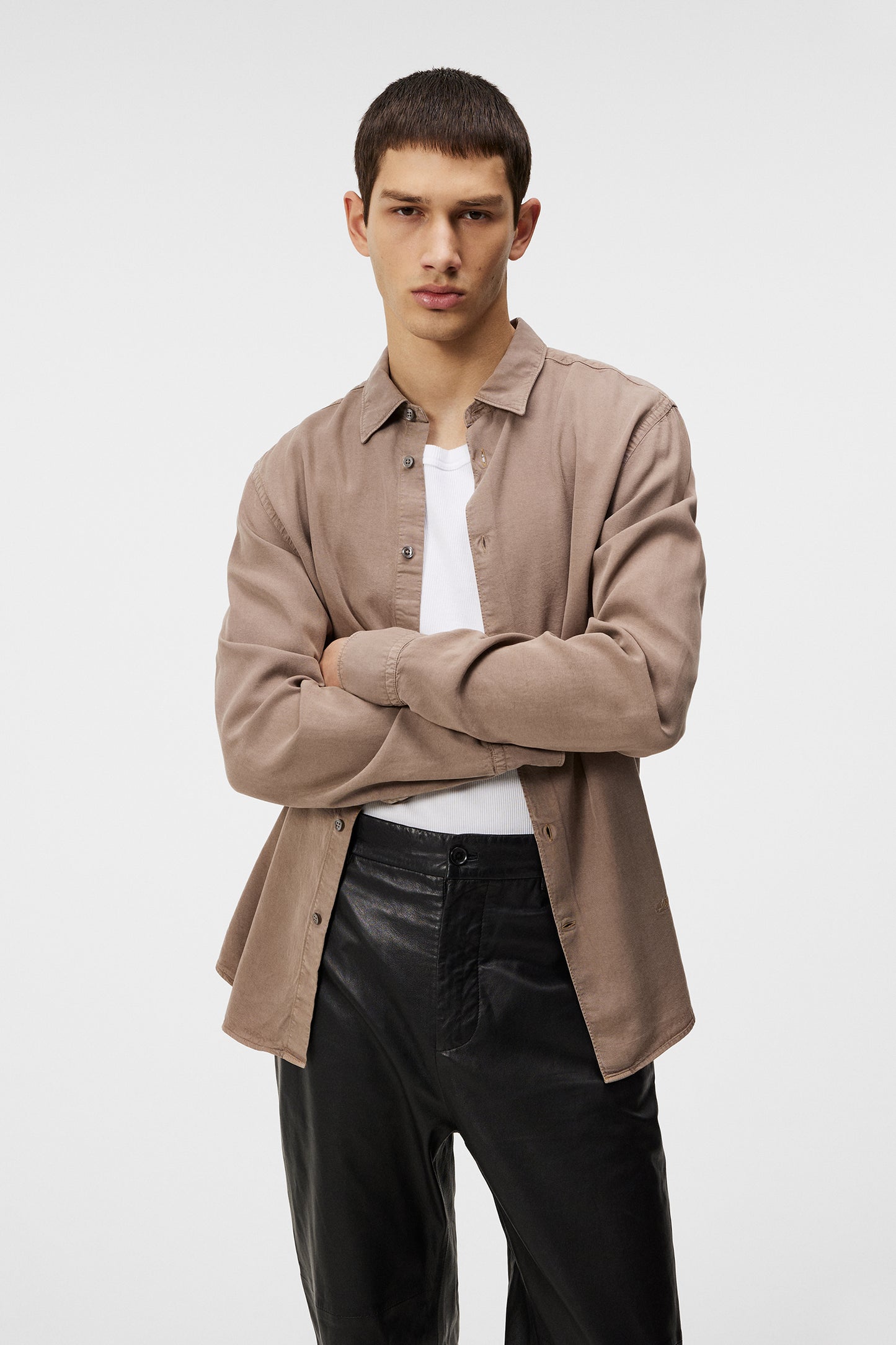 Slim LS Comfort Tencel Shirt / Walnut