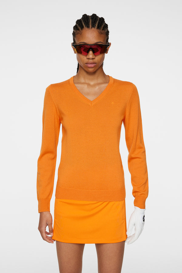 Amaya Knitted Sweater / Persimmon Orange