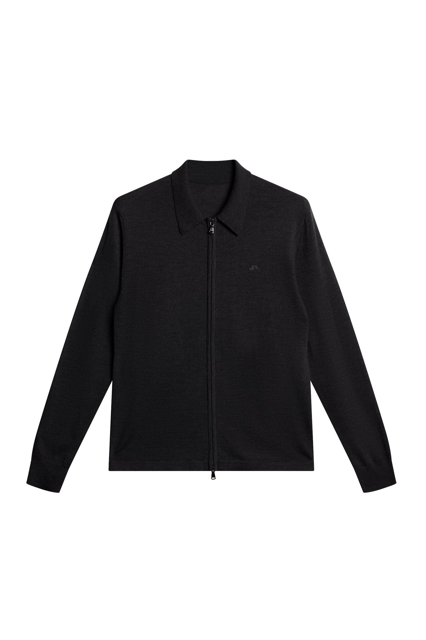 Kaleb Merino Zip Cardigan / Dark Grey Melange | J.Lindeberg Official