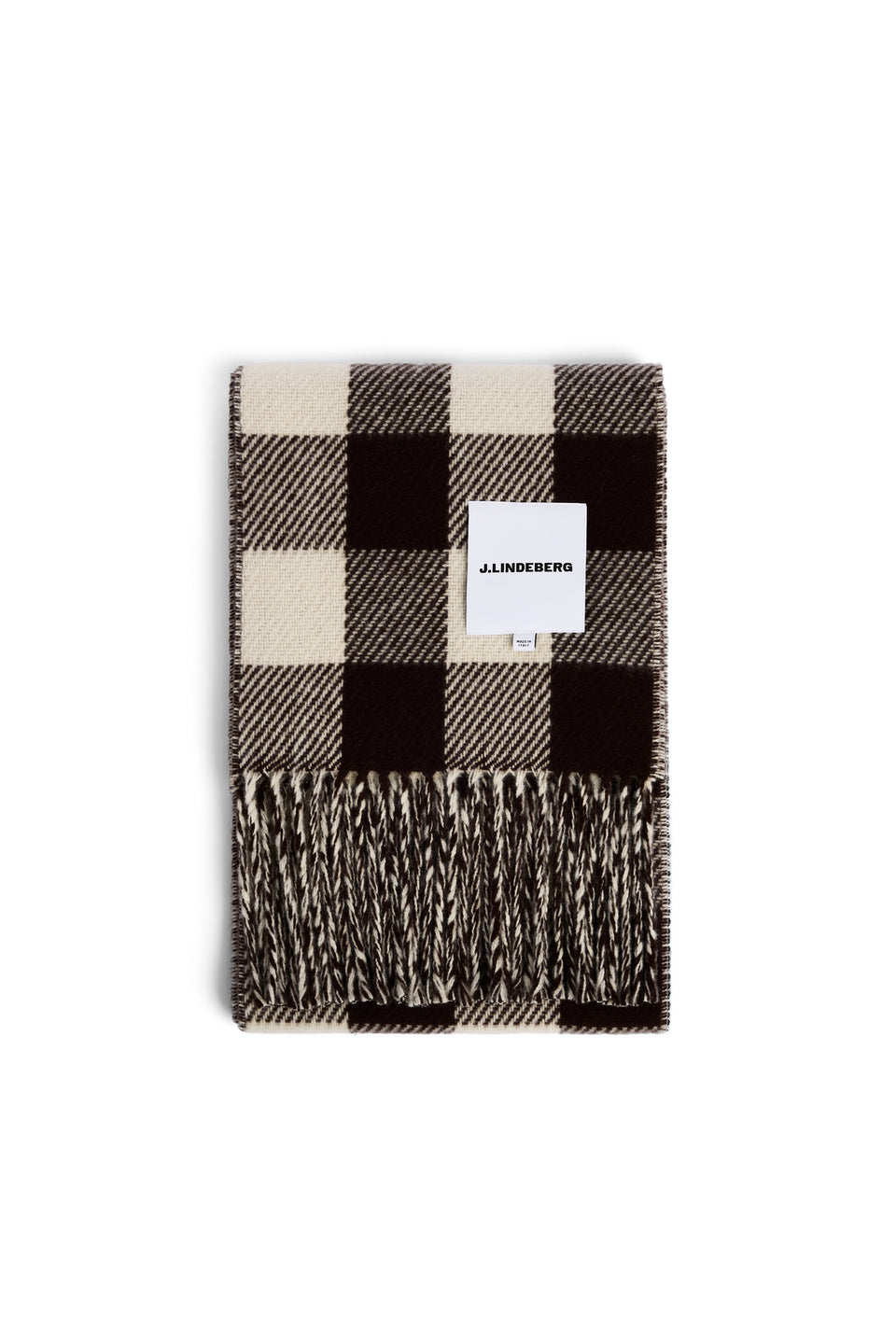 Checked Scarf / Seal Brown