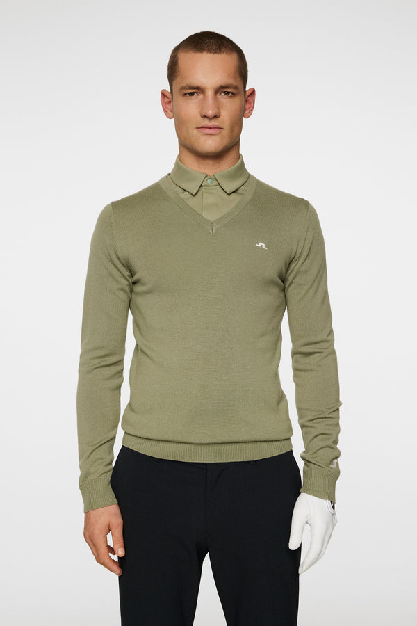 Lymann Knitted Sweater / Oil Green