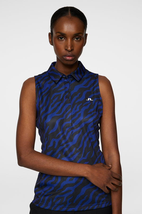 Dena Print Sleeveless Top / Tour Tiger Clematis M