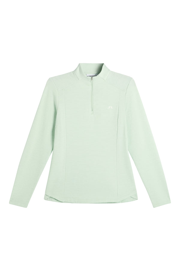 Steffi Quarter Zip Mid Layer / Subtle Green Melange