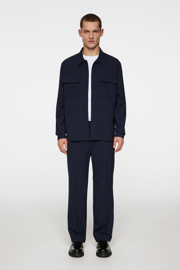 Reid Drape Overshirt / JL Navy
