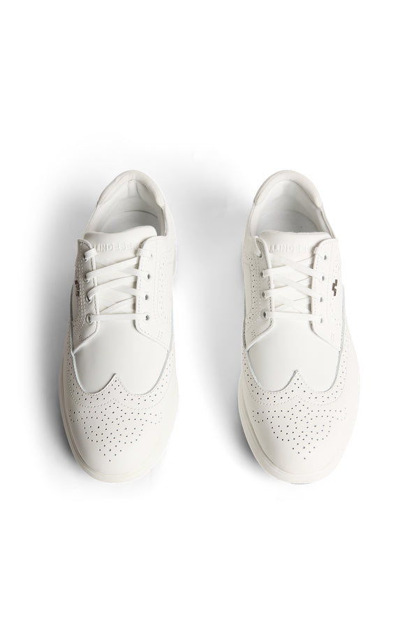 Fairway Brogue Golf Sneaker W / White