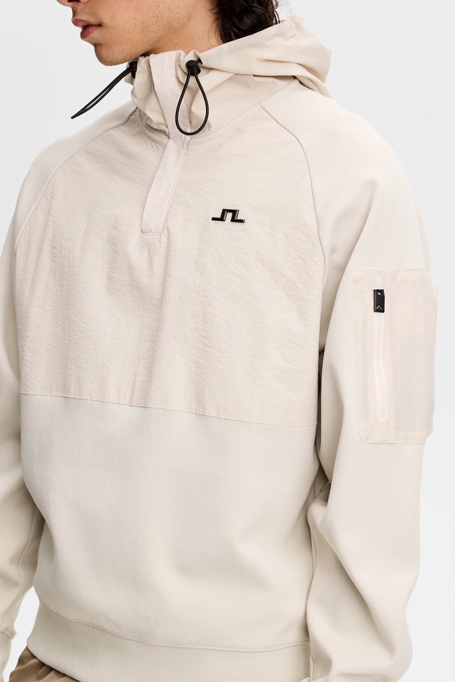 Mijo Hybrid Hoodie / Moonbeam – J.Lindeberg