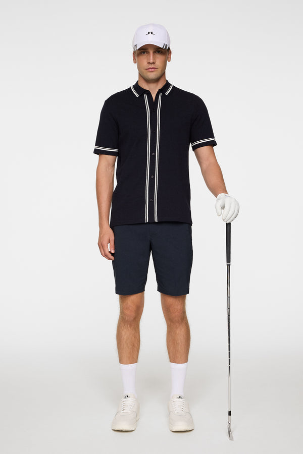 Nicolai Knitted Polo Shirt / JL Navy