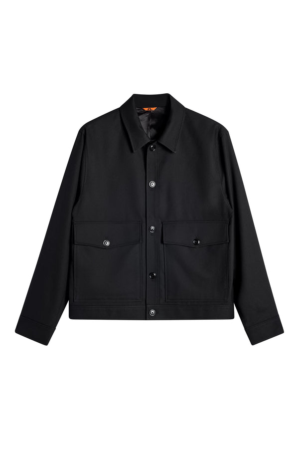 Jevin Brushed Twill Jacket / Black