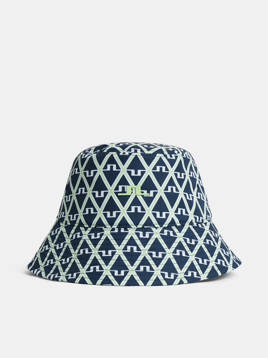 Rosa Print Bucket Hat / Geo JL Navy