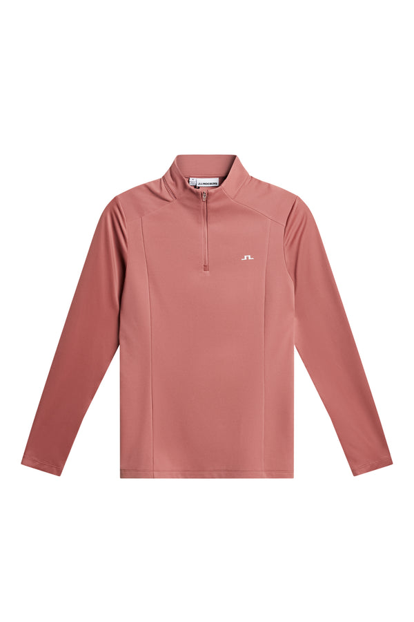 Cindy Quarter Zip Mid Layer / Withered Rose