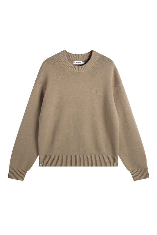 Eddy Cotton Wool Crew Neck / Brindle