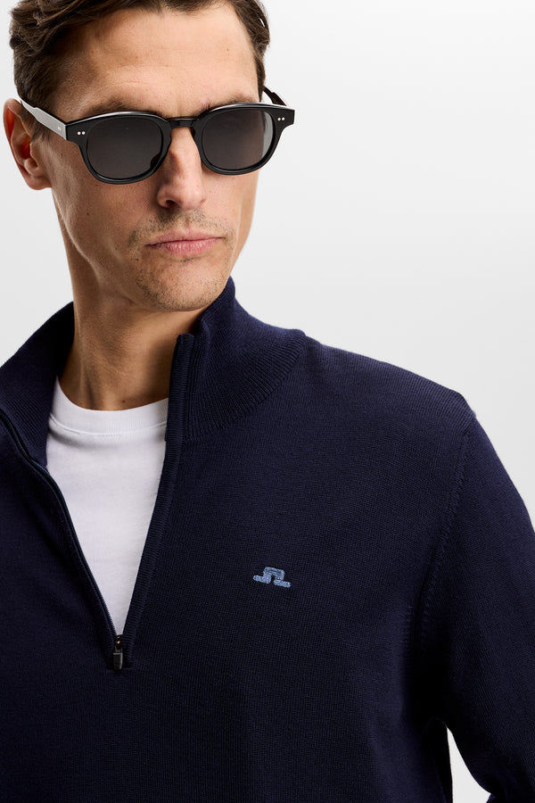Kiyan Quarter Zip Sweater / JL Navy