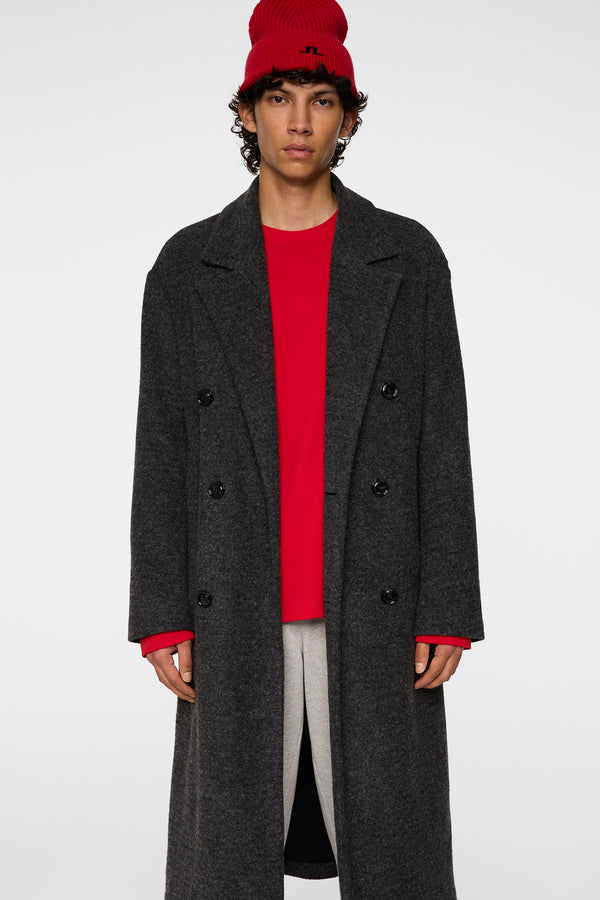 Willy Bonded Wool Coat / Dark Grey Melange