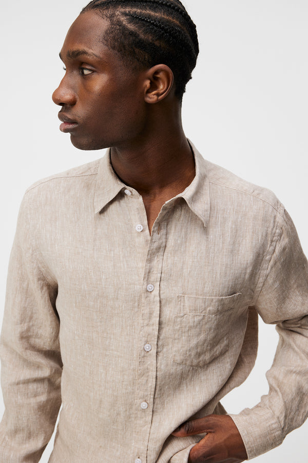 Slim LS Linen Melange Shirt / Batique Khaki