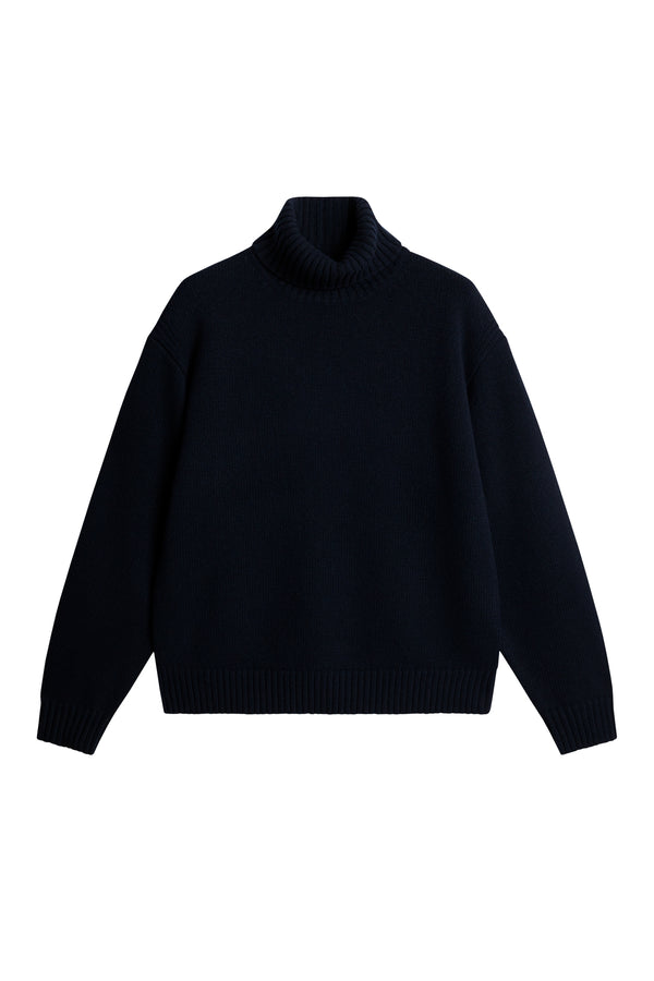 Todd Heavy Knit Turtleneck / JL Navy