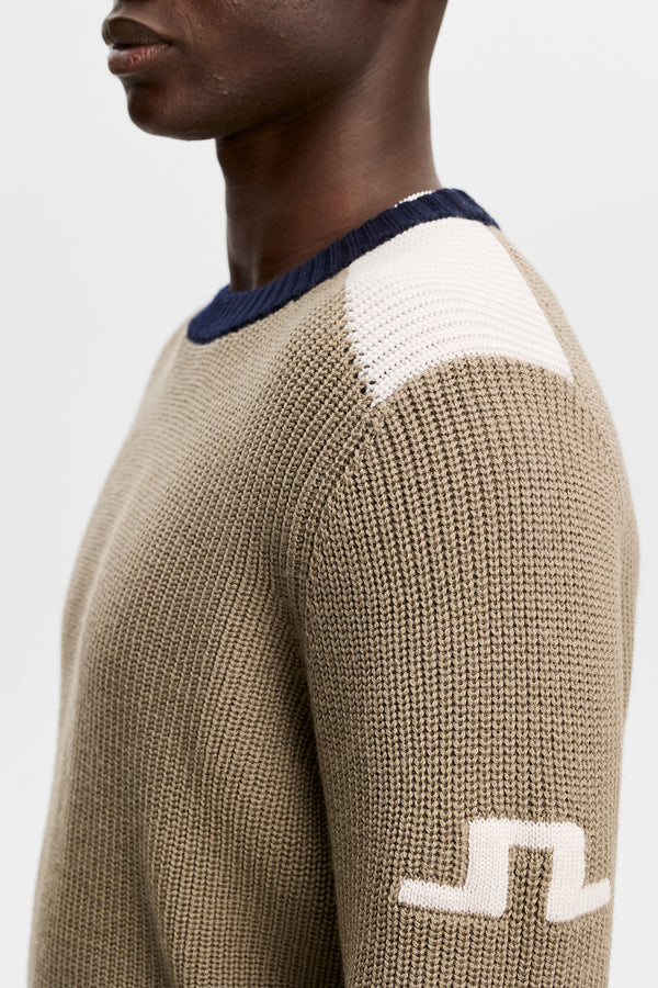 Stan Colour Block Knit Crew / Brindle