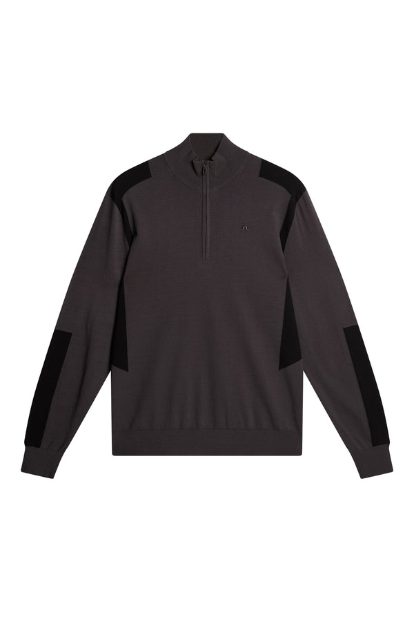 Kendrick Knitted Zip Sweater / Asphalt