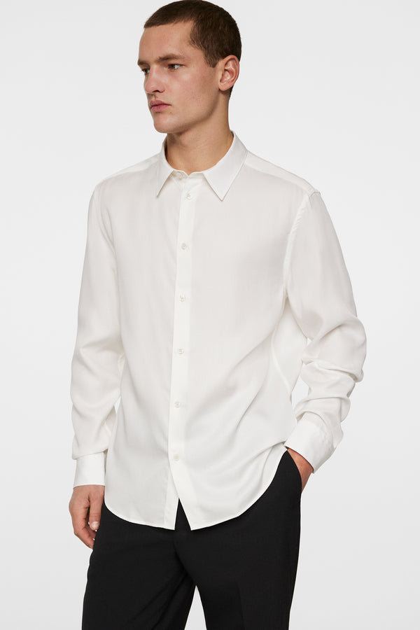 Slim LS Comfort Tencel Shirt / Cloud White