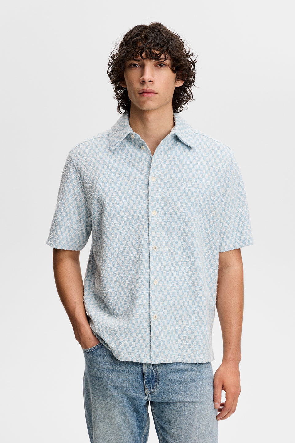 Torpa Jacquard Shirt / Moonbeam