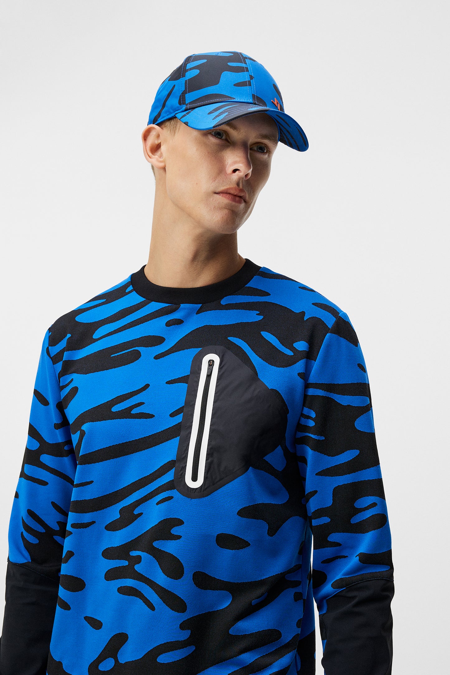 Alonso Jacquard Crew Neck / Neptune Nautical Blue